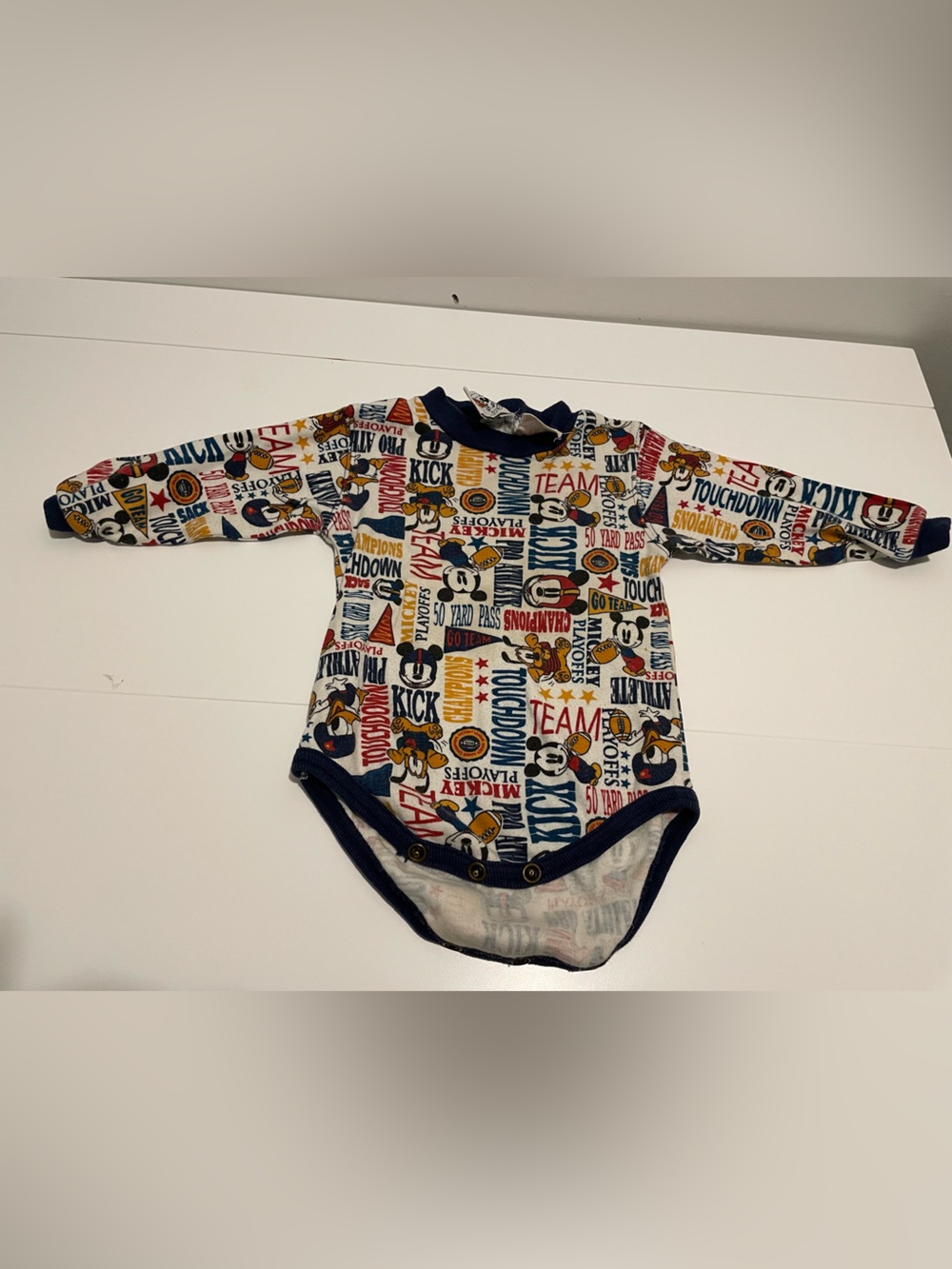 Baby Mickey & Co Brand Vintage 90's Infant Size 12 Months Long Sleeve Onesie